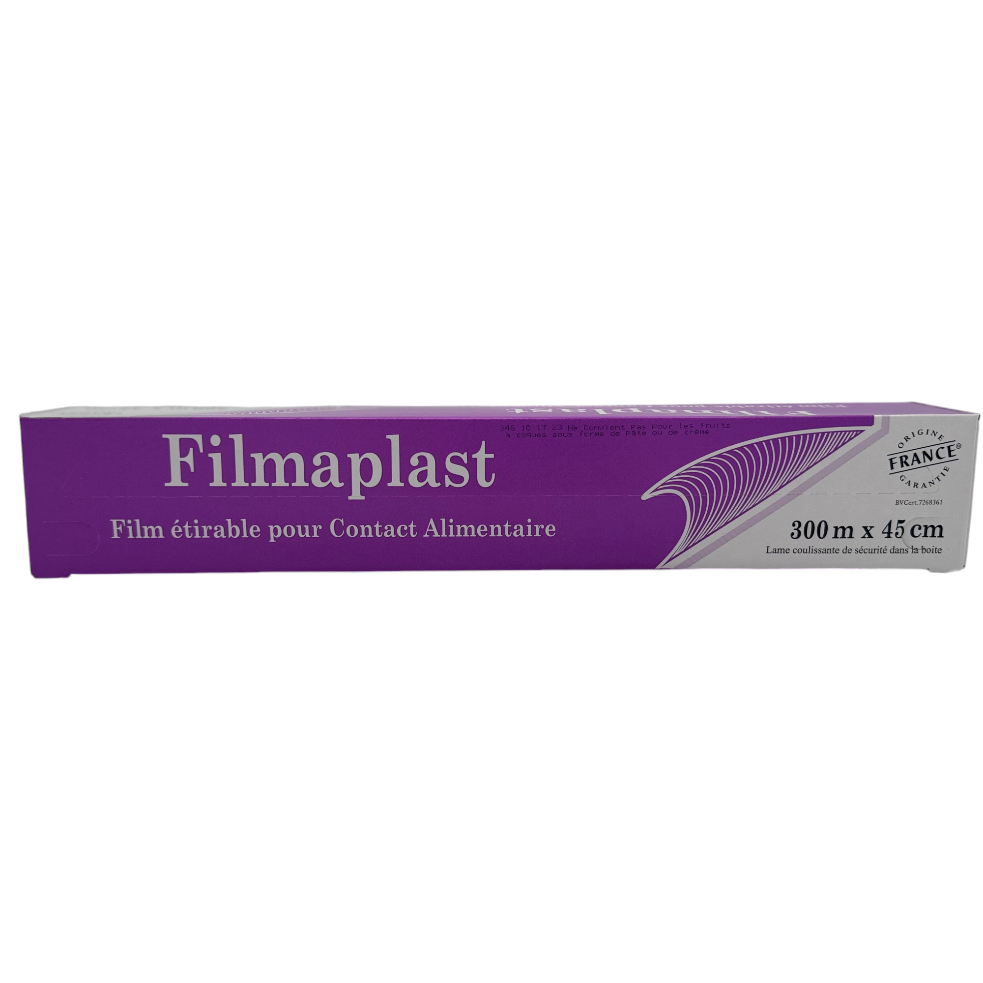 Film alimentaire 300 x 0.45 m en boîte distributrice avec lame coulissante zip